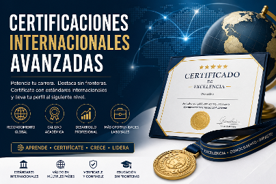 Detalle de las certificaciones internacionales de especialización disponibles para los estudiantes de diplomadosvenezuela.org